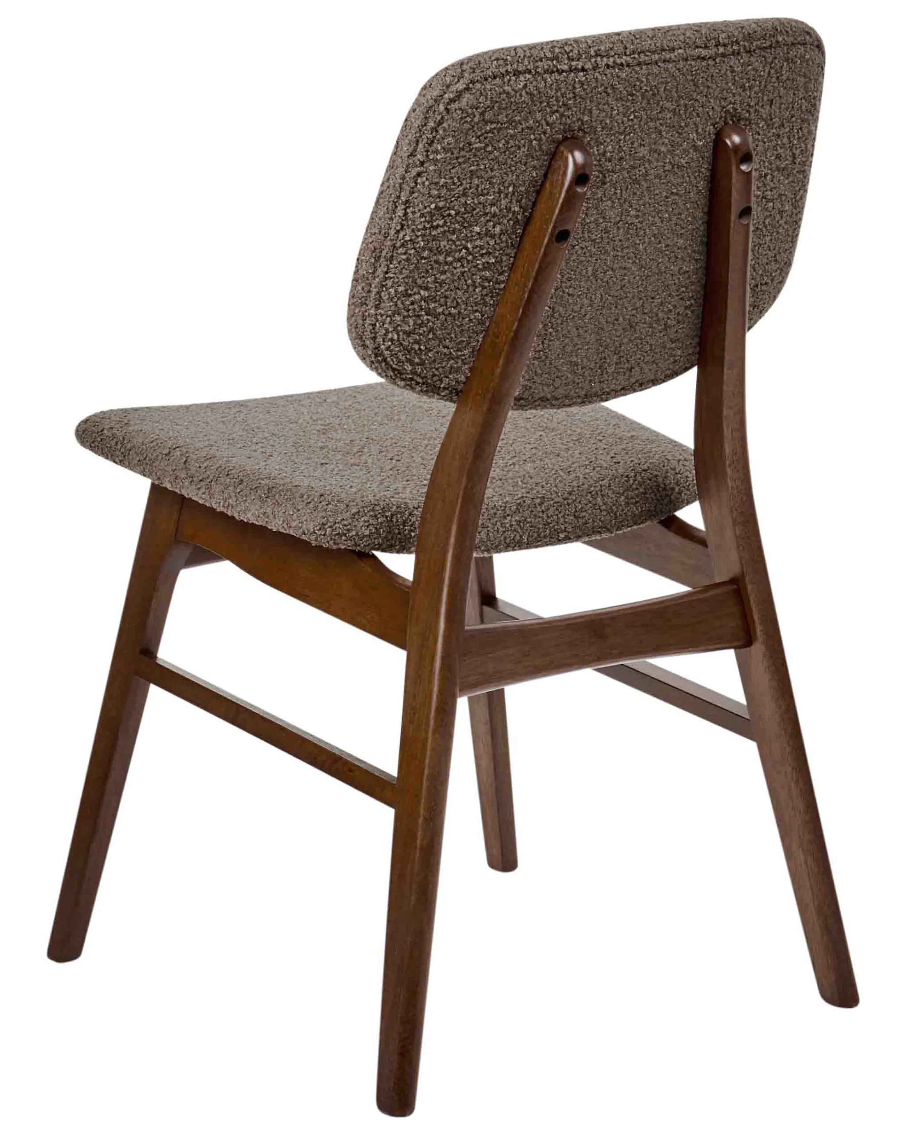 Set van 2 eetkamerstoelen ELAINE Hout Donkerbruin/taupe