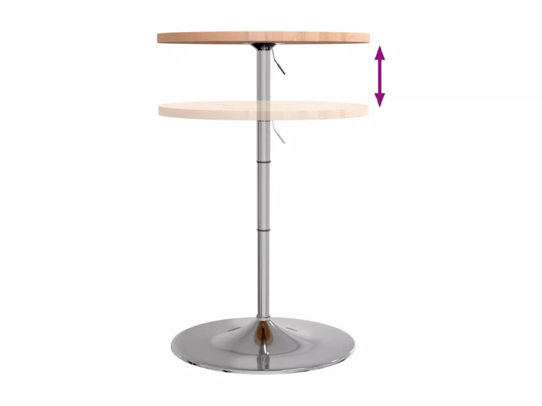 Table de bar Ø60x90,5 cm bois massif de hêtre