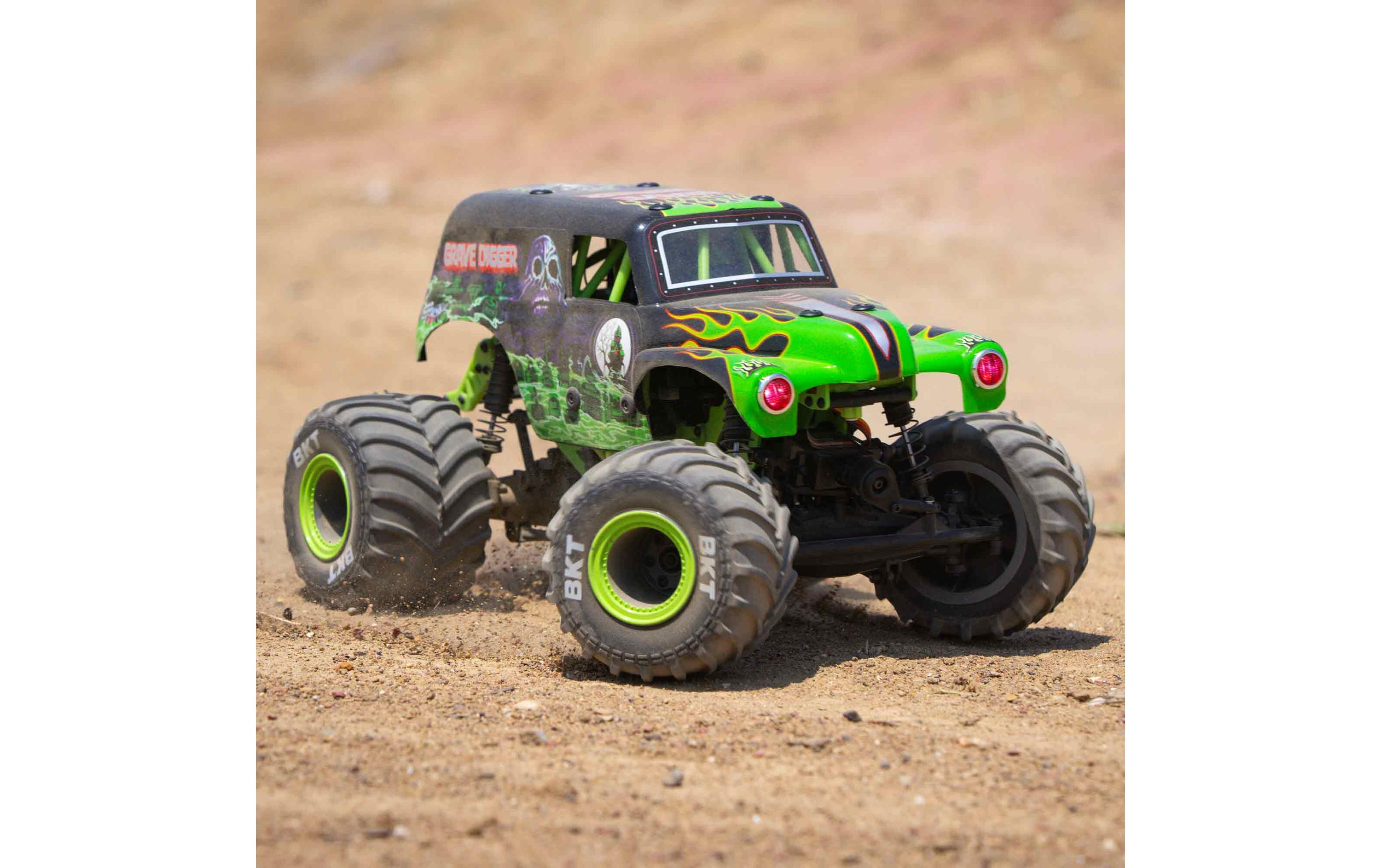 Monster Truck Mini LMT 4WD Grave Digger Grün RTR, 1:18<br>Vollwertiger Monstertruck mit Starrachsen im Mini-Format