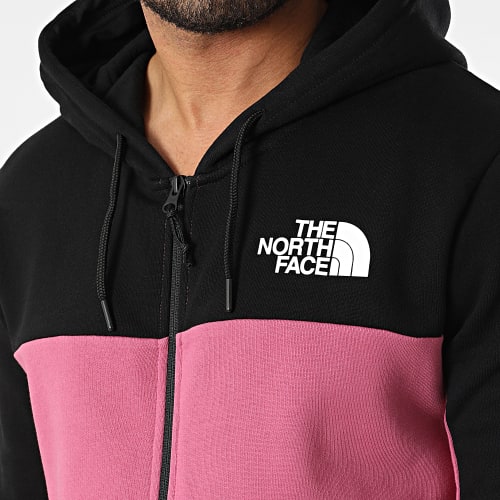 Sweat Zippé Capuche Icon A7X1Y Rose Noir