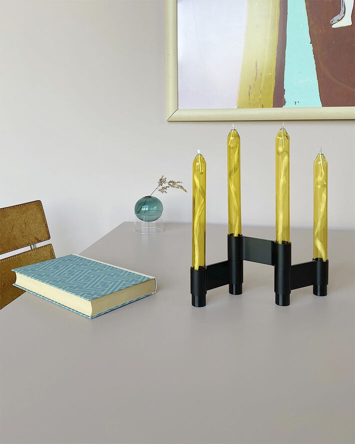 Studio About LINK, CANDLE HOLDER, BLACK ANODIZED, 11060B 111