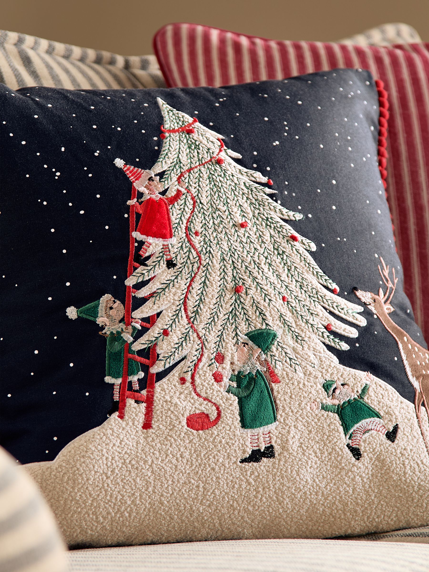 43 x 43cm Kerstmis Elf Kussentje