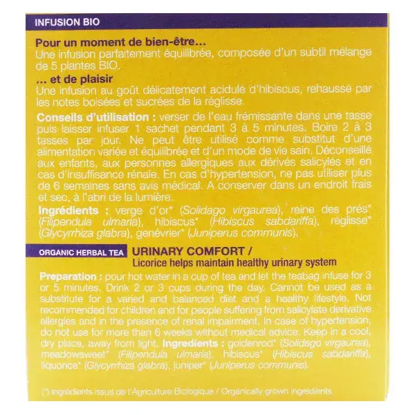 Ladrôme Infusion Confort Urinaire Bio 20 sachets