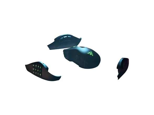 Razer Naga Pro - Mus - ergonomisk - højrehåndet - optisk - 20 knapper - trådløs - Bluetooth - Bluetooth USB adapter