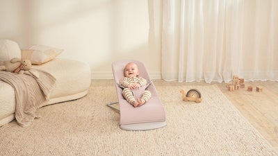 BabyBjörn Bliss Vippestol Vevet, Light Pink Melange