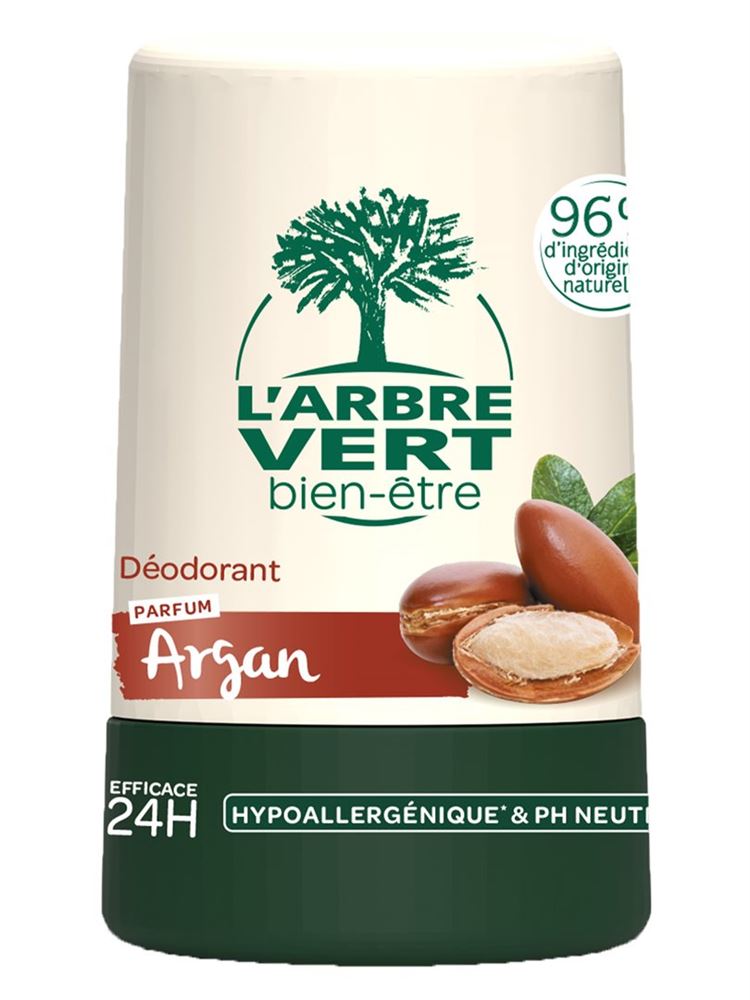 L'ARBRE VERT Öko Deodorant Roll-on Argan & Hamamelis französisch 50 ml