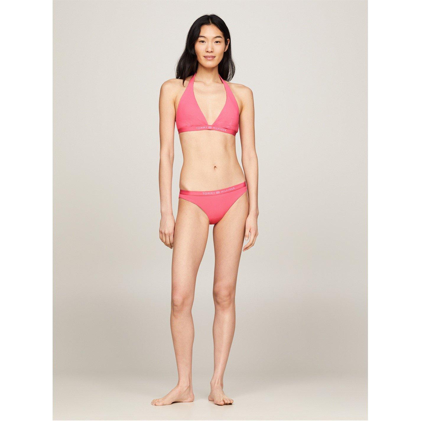 Tommy Hilfiger Logo Halterneck Bikini Top