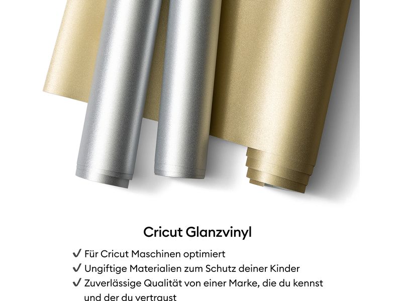 Cricut Vinylfolie Permanent Musterpack Glanz 30.5 x 61 cm Klebefolie holographisch Starterset 3 Stück