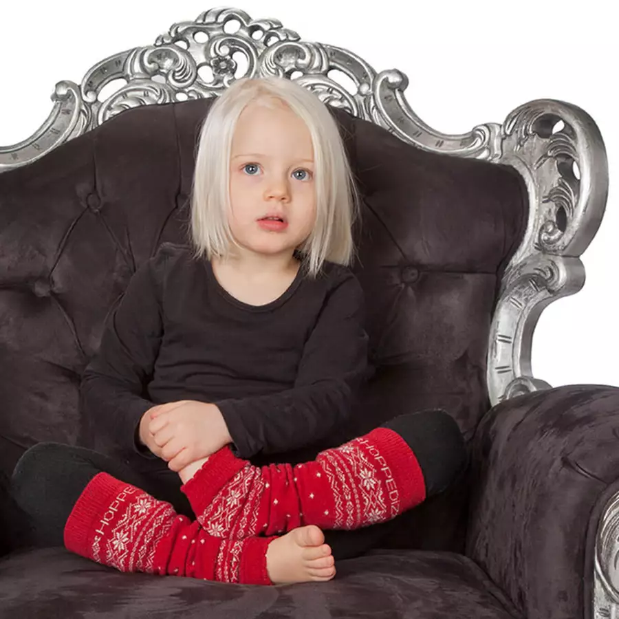 Hoppediz Beinstulpen Merino-Babystulpen Norweger rot