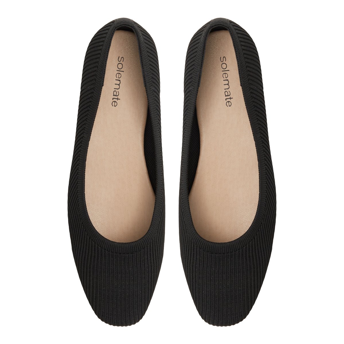 SOLEMATE-Ceawan-Ballerine - Talon plat - Noir