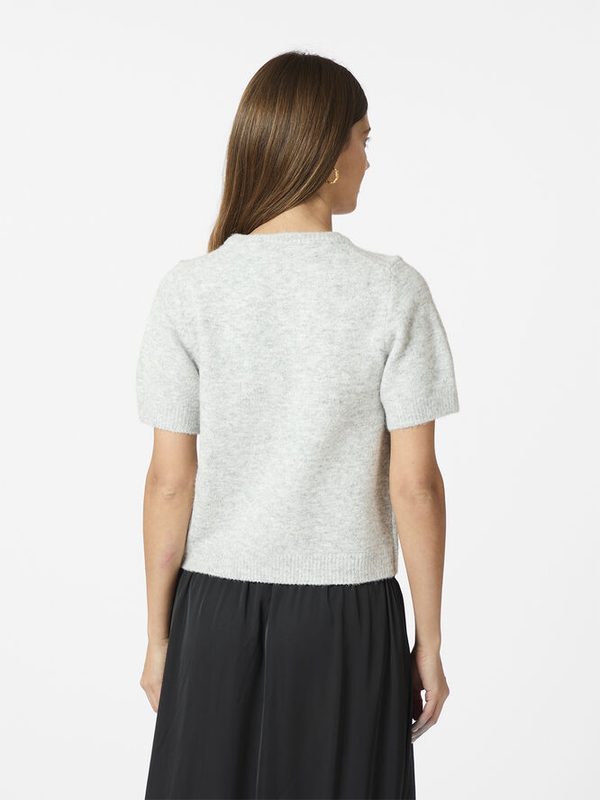 Neo Noir Mitta Knit Cardigan Grey melange