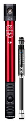 Pompe à Main avec Manomètre Crankbrothers Klic HV Gauge Minnaar Edition - Leogang (110 psi / 7.6 bar) Rouge