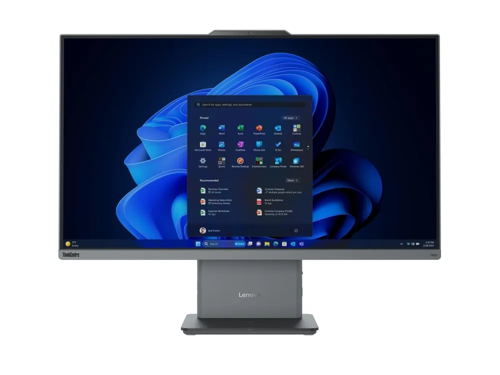 Lenovo ThinkCentre neo 50a 27 G5 12SA - Alt-i-én med monitorstander - Core i3 i3-1315U / op til 4.5 GHz - RAM 8 GB - SSD 512 GB - TCG Opal Encryption 2, NVMe - UHD Graphics - Gigabit Ethernet, Bluetooth 5.2, IEEE 802.11ax (Wi-Fi 6) - Win 11 Pro - skæ