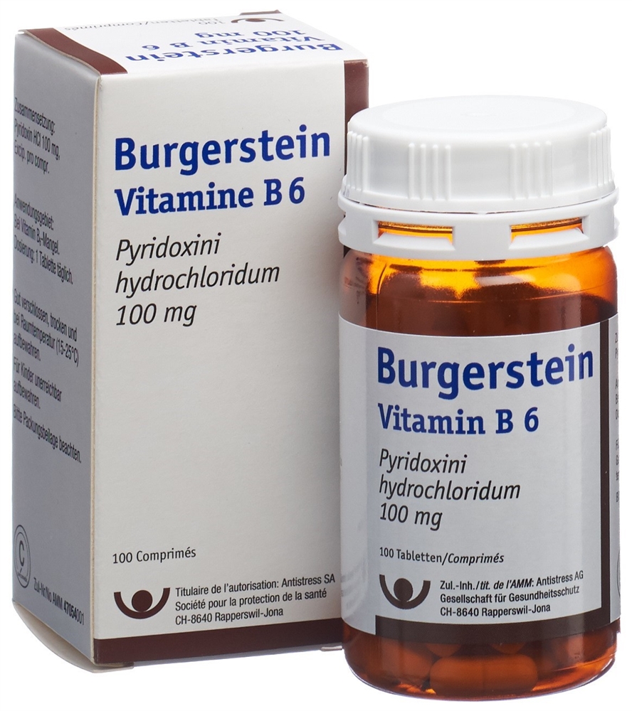 BURGERSTEIN Vitamin B6 Filmtabl 100 mg Ds 100 Stk