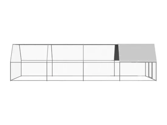 Poulailler d'extérieur 3x8x2 m Acier galvanisé