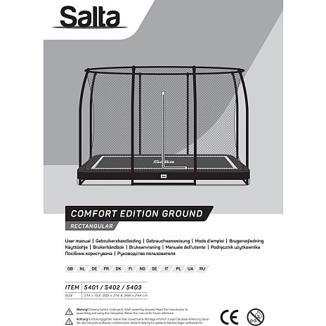 Salta Comfort Edition inground havetrampolin 366 x 244 cm