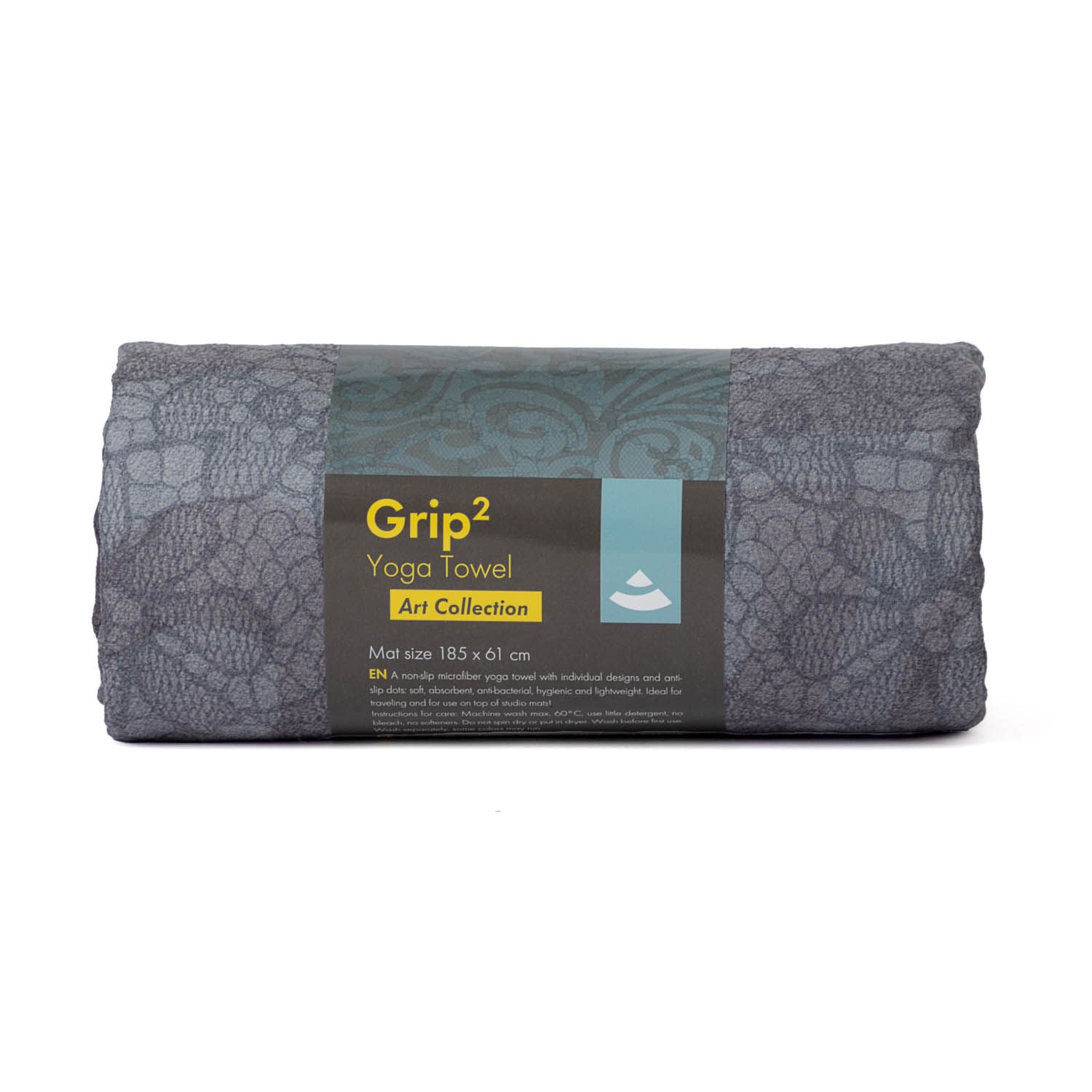 bodhi GRIP² Yoga Towel Art Collection, grau/blau