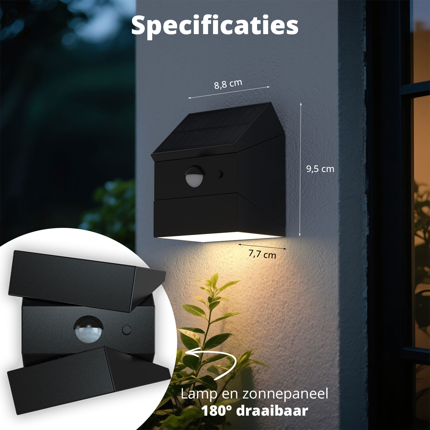 FlinQ TwistCube Solar wandlamp - set van 2