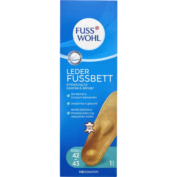 Lederfußbett Größe L 42-43