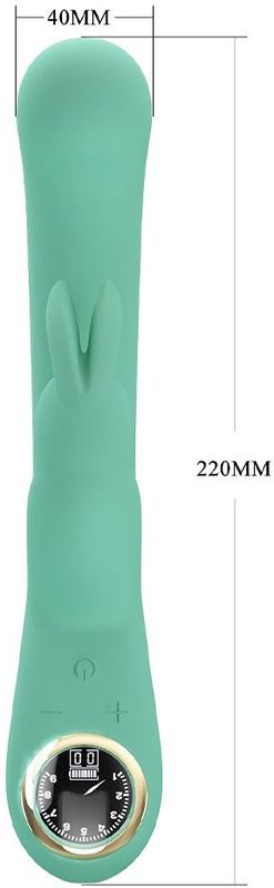 Pretty Love - Lamar - Rabbit Vibrator- Tarzan Vibrator - Met LCD Display - Lichtblauw