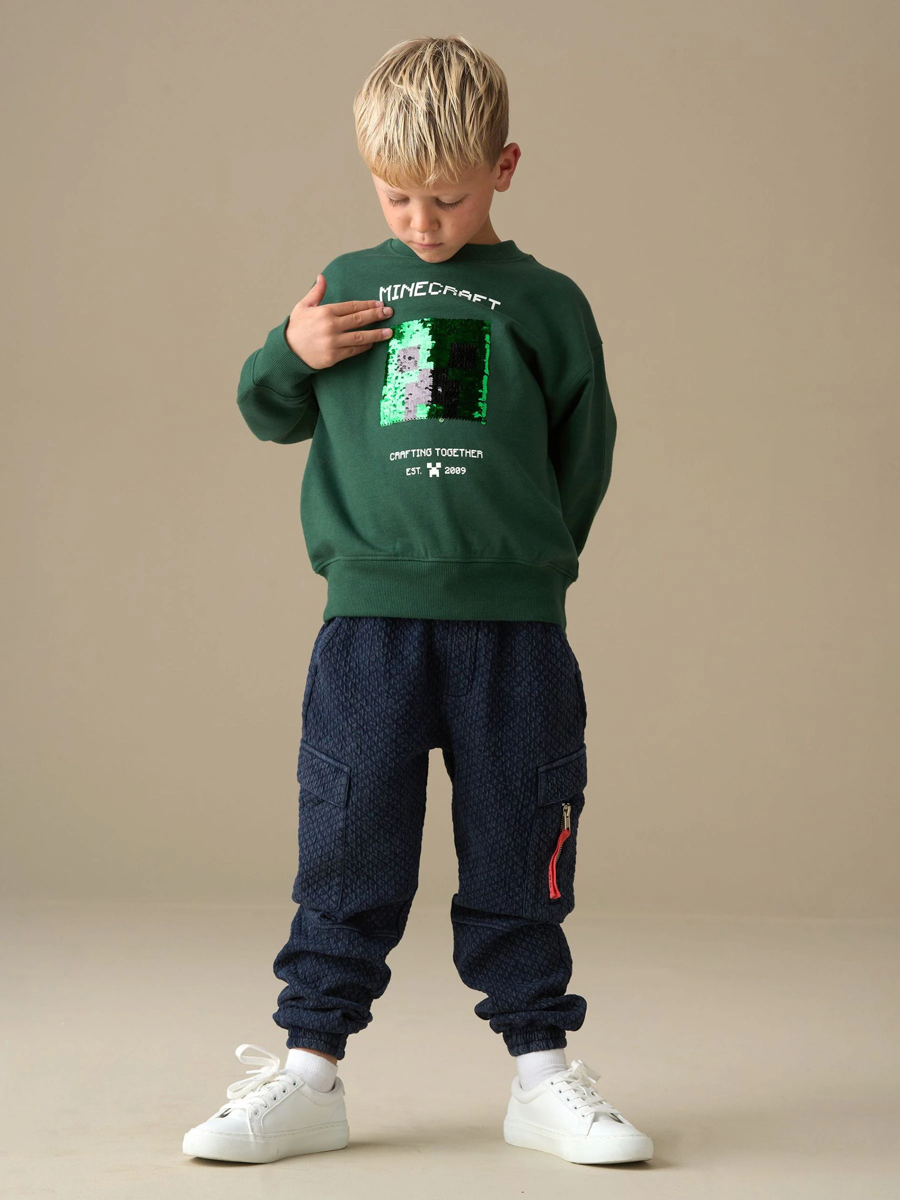 Angel & Rocket Minecraft Sequin Sweatshirt