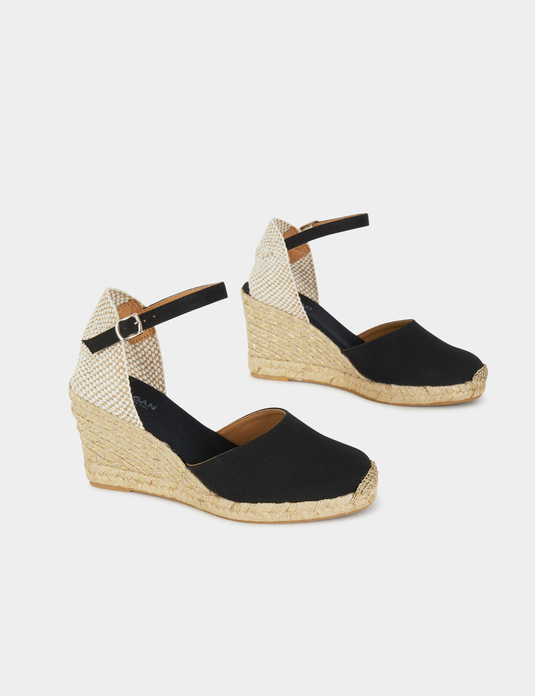 Espadrilles compensées noir femme - noir