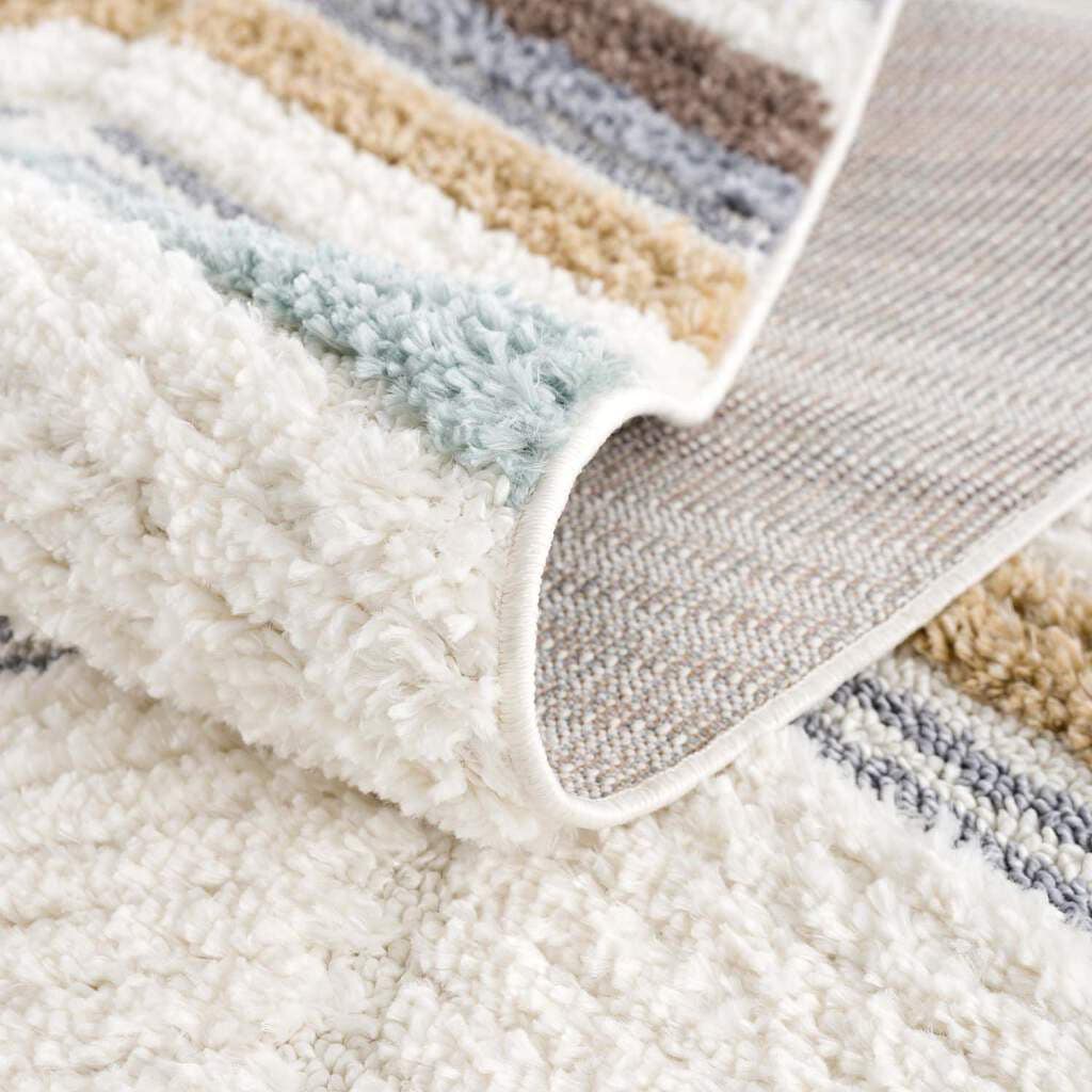 Carpet City Hochflor-Teppich »Focus 3009« rechteckig 20 mm Höhe Läufer, Boho, Hochtief-Muster/ 3D-Effekt, für Wohnzimmer, Schlafzimmer