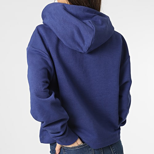 Sweat Capuche Femme Relaxed Essential Logo 4852 Bleu Marine