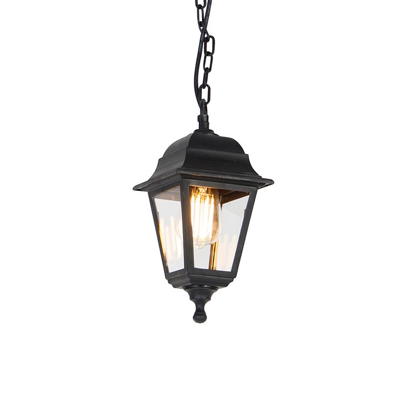 Klassieke buiten hanglamp zwart IP44 - Capital