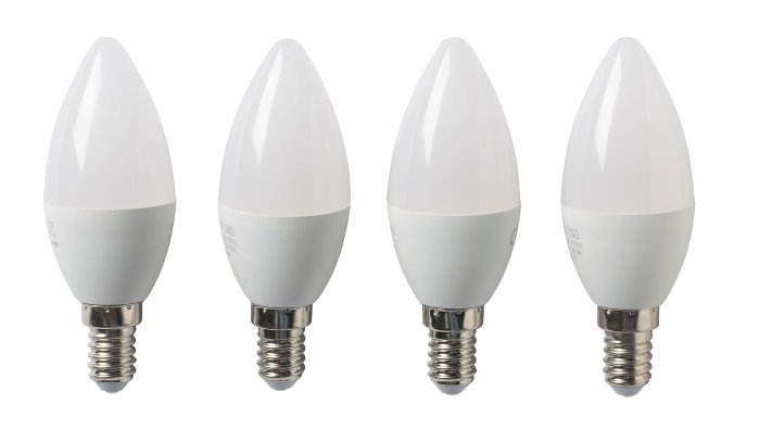 LED-pære kerte E14 4,9 W 4-pk.