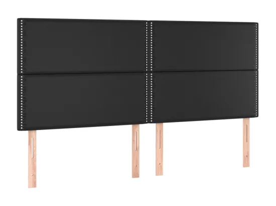 Tête de lit à LED Noir 160x5x118/128 cm Similicuir