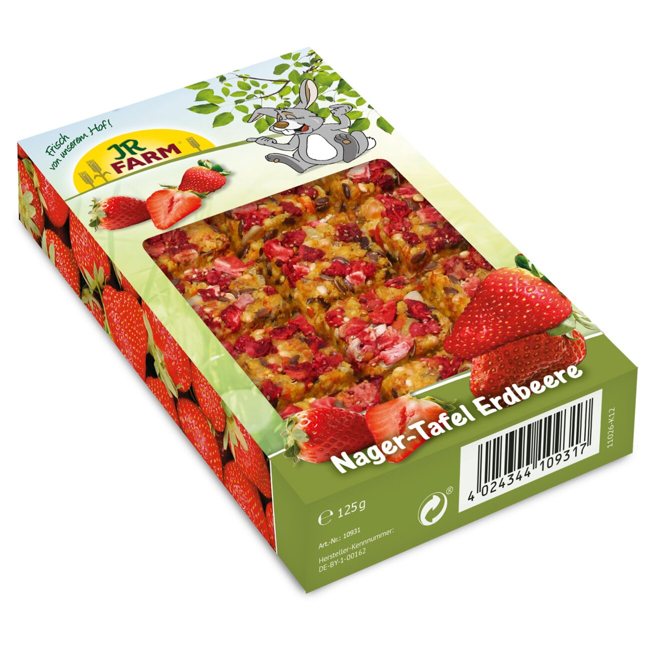 JR Farm Nagolade Nager-Tafel Erdbeere 125 g