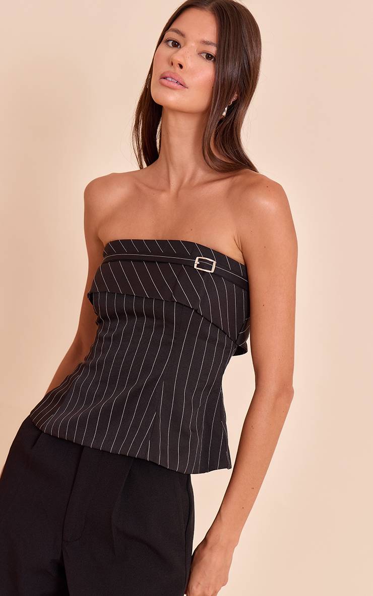 Noir Bandeau Tressé À Détail Boucle Avec Rabat