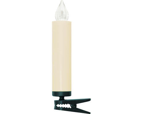 10 stuks LED-kaars Niko Light Fix Mini ivoor lichtkleur warm wit incl. afstandsbediening