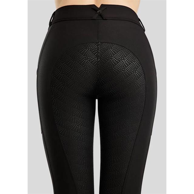 Paardrijbroek Montar MOMegan Yati Phone Pockets Full Grip Zwart
