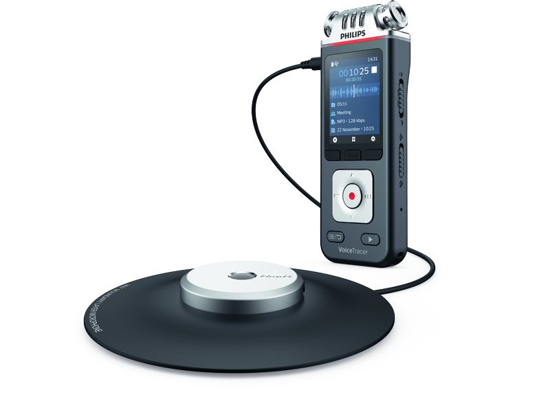 Philips Diktiergerät DVT8115 Mobiles Diktiergerät für 360° - Aufnahmen
