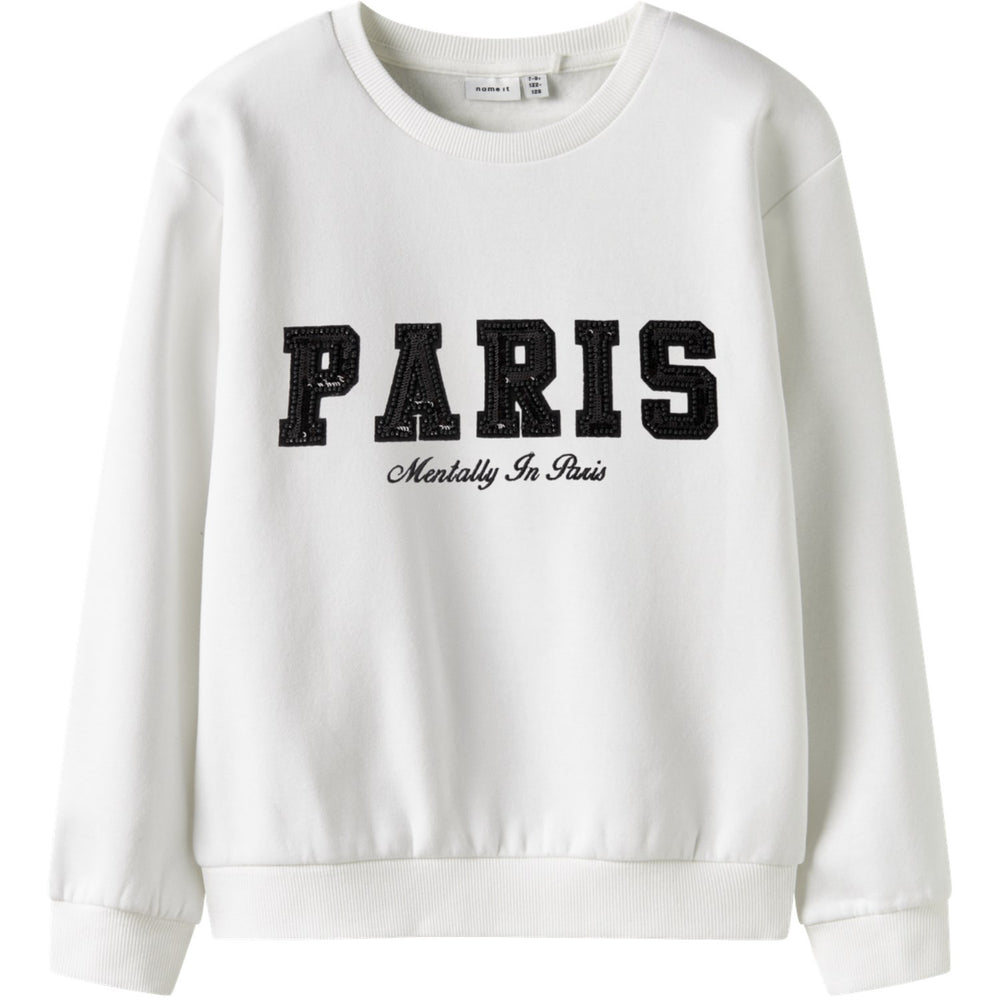 Køb Name It Bright White Nkfretta Ls Nreg Sweat Box Bru