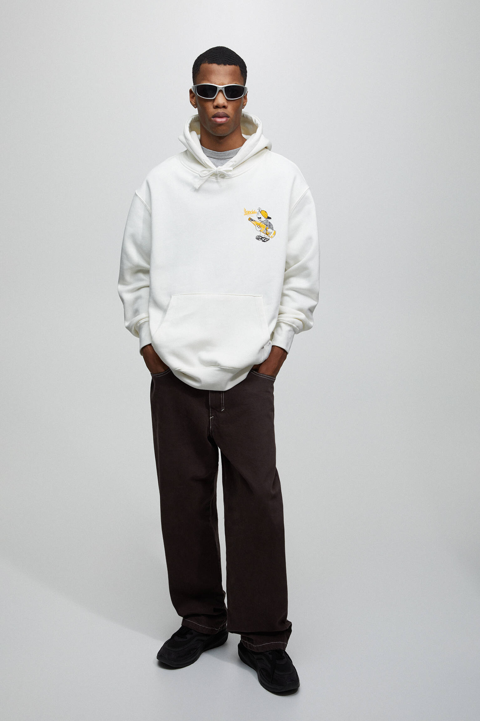 MOLETOM COM CAPUZ ARANCIATA - OFF WHITE