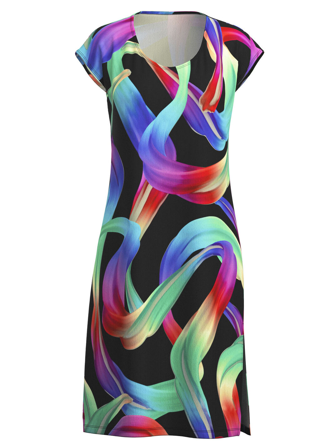Kleid mit farbbrillantem Druckdessin