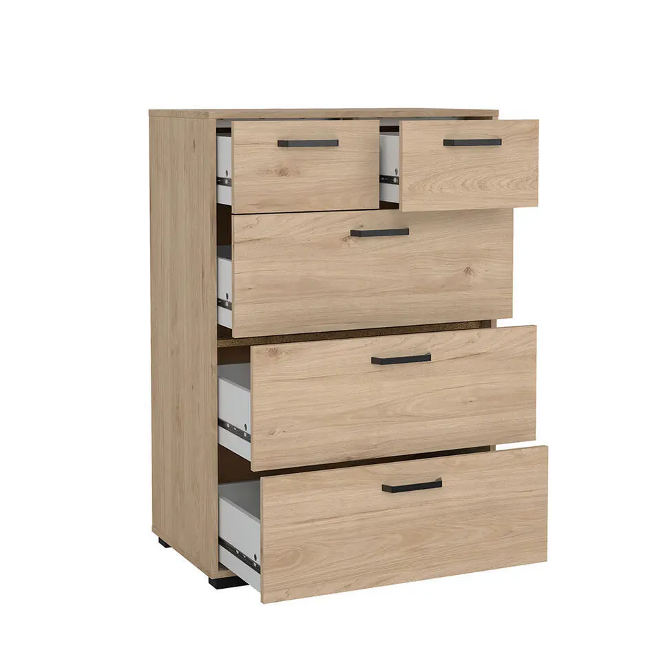 Hioshop Sofia ladekast 5 lades eikdecor