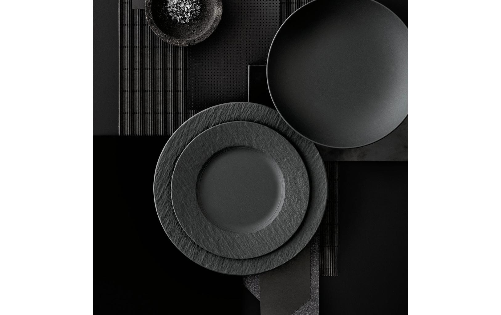 Frühstücks- & Dessertteller Manufacture Rock Schwarz<br>Sechs Teller, Ø 22 cm