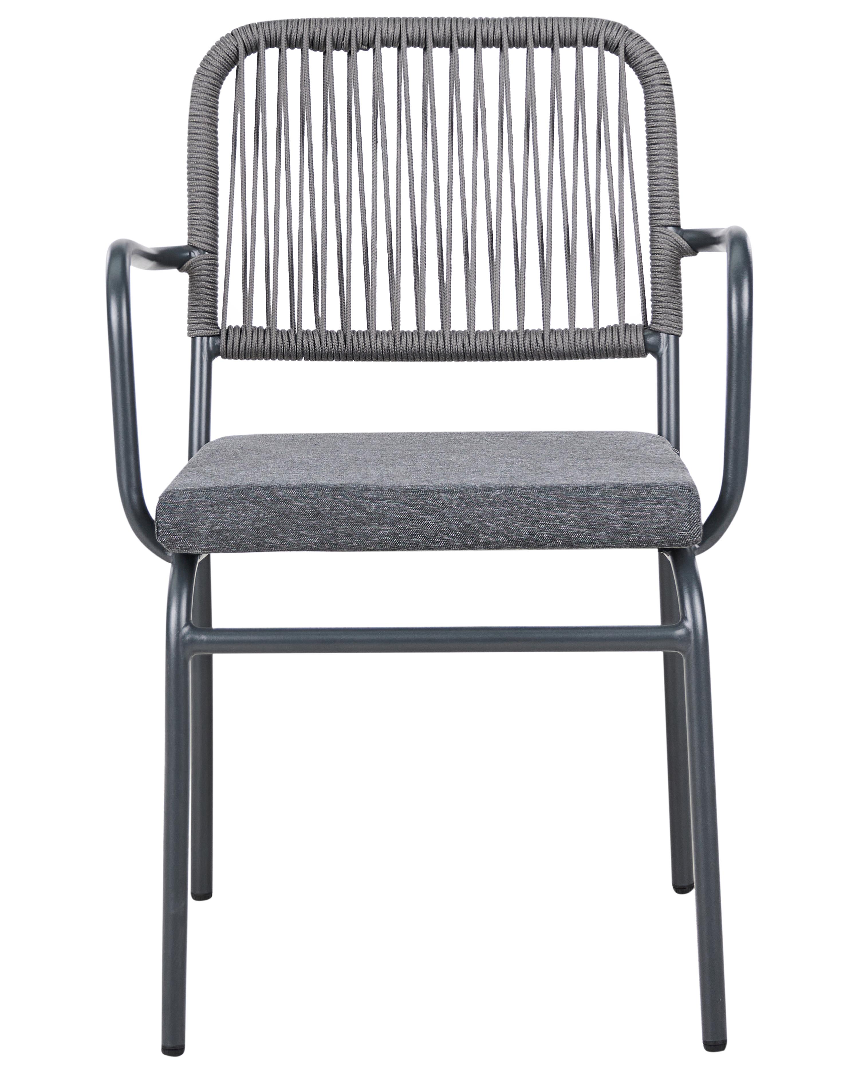 Set van 8 stoelen met zitkussen TACENO Metaal Grijs