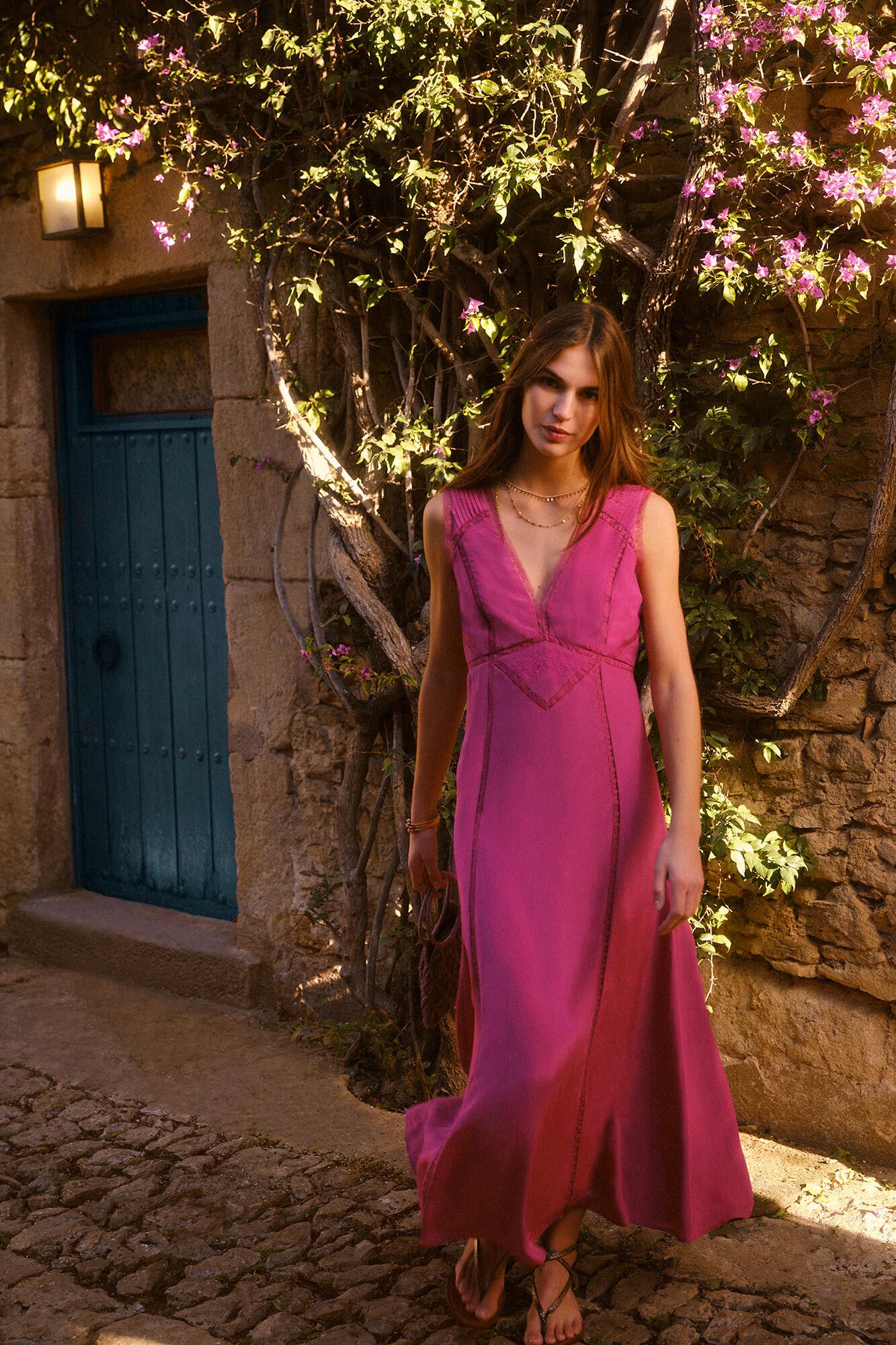 Vestido longo Megan Lingerie - Rosa