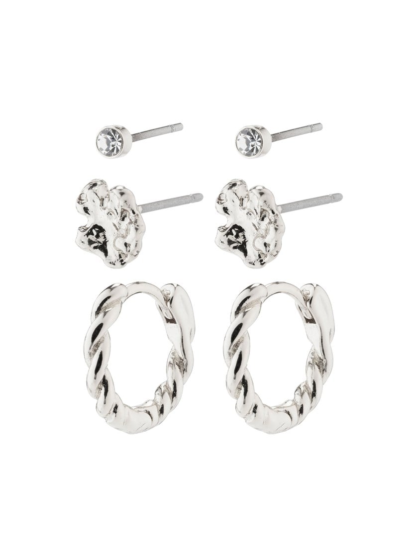 EMANUELLE RECYCLED EARRINGS 3- Silver