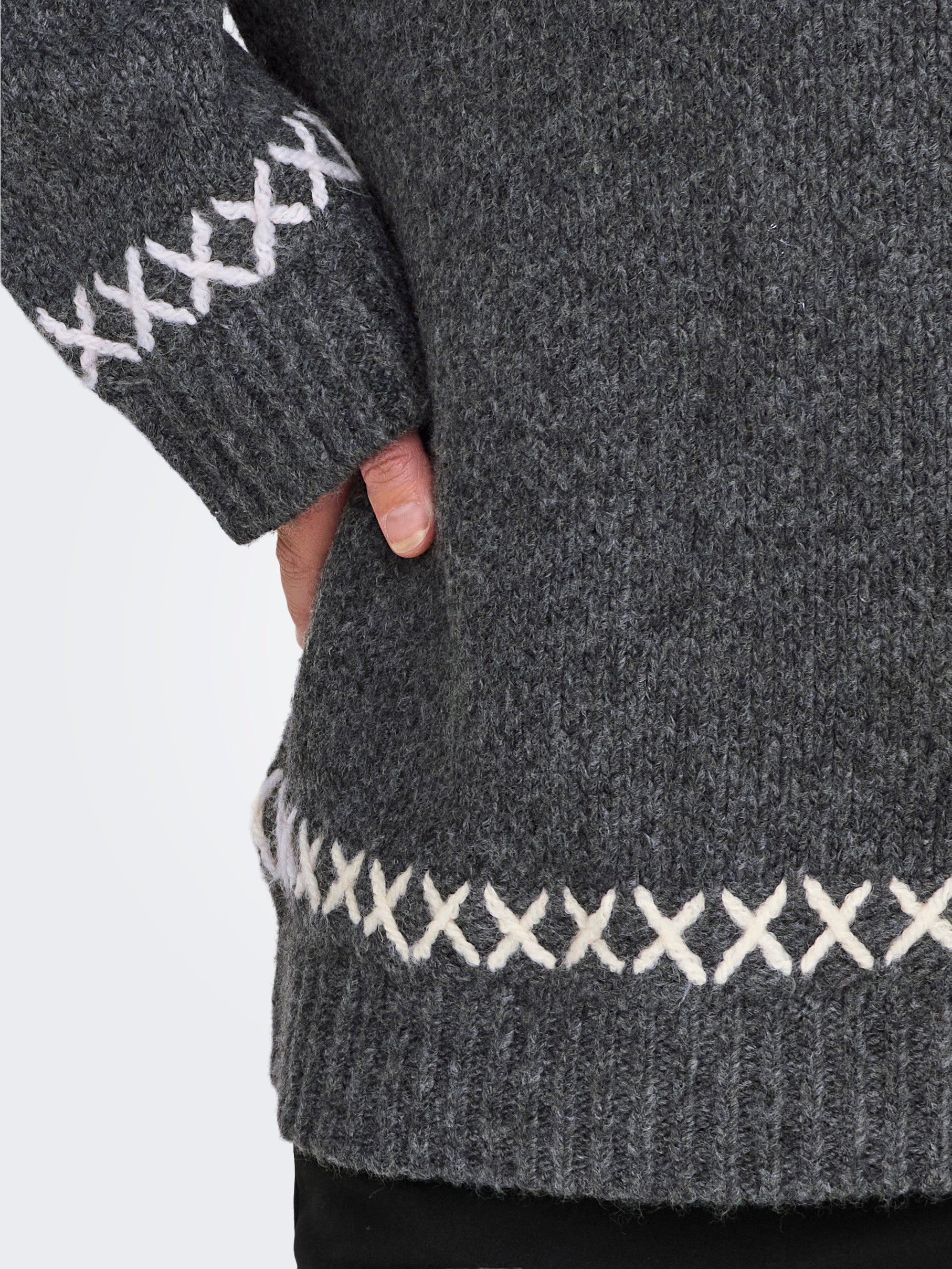 CARAMANDA Strickpullover Dark Grey Melange