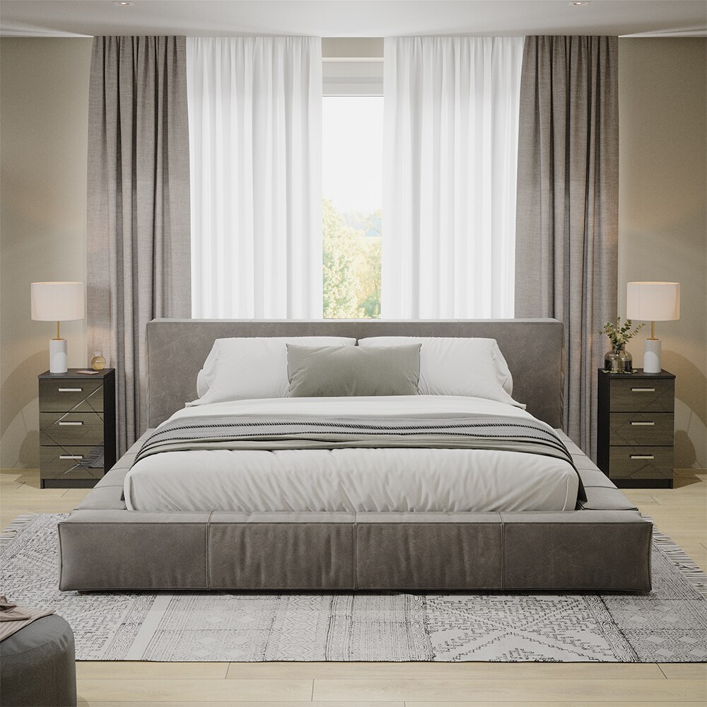 Vicco Nachtkommode Nachttisch Nachtschrank Irma Schwarz Hochglanz 38x66 modern 2er Set Schlafzimmer Schrank Beistellschrank Nachtkonsole Nachttischchen Schrankschublade Schlafzimmermöbel Aufbewahrung