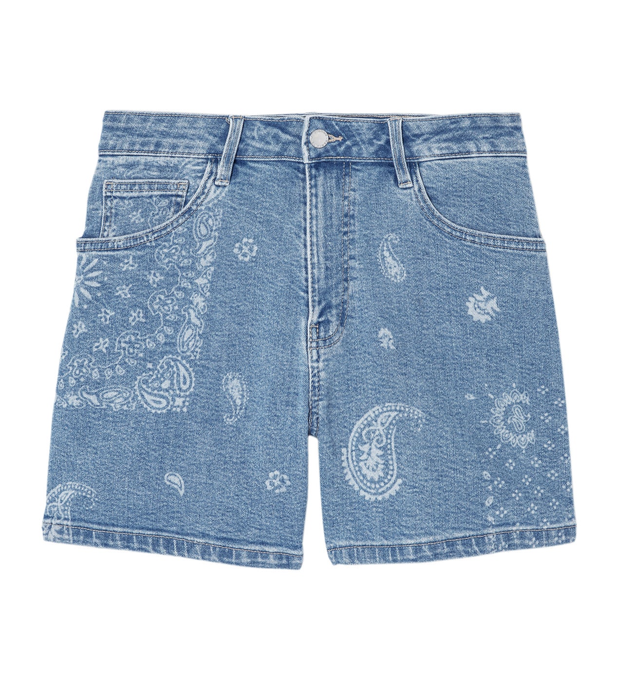 Short en jean bandana Femme - Jean moyen