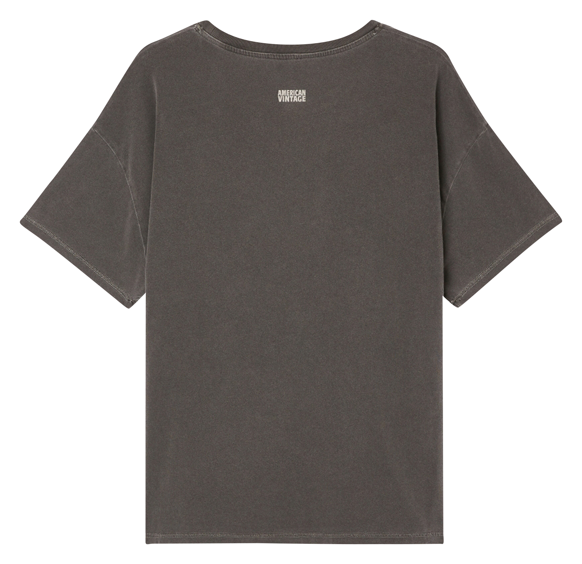 PYMAZ - Tee-shirt oversize col rond en coton mélangé | Gris