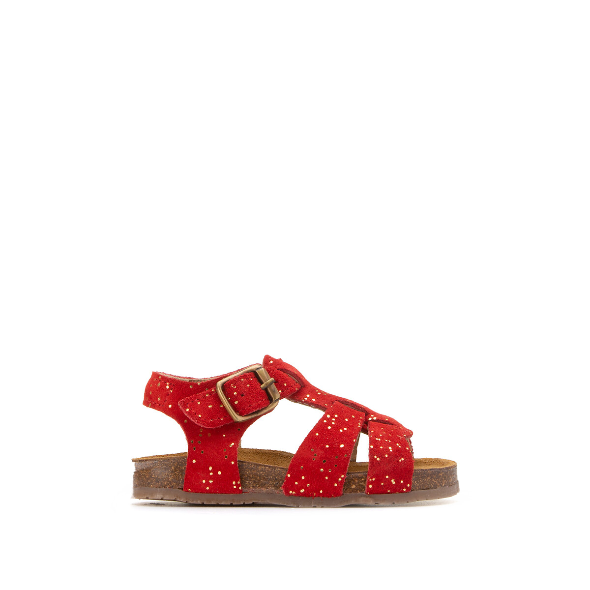 COLEÇÃO LA REDOUTE<br>Sandálias de couro, efeito de cor