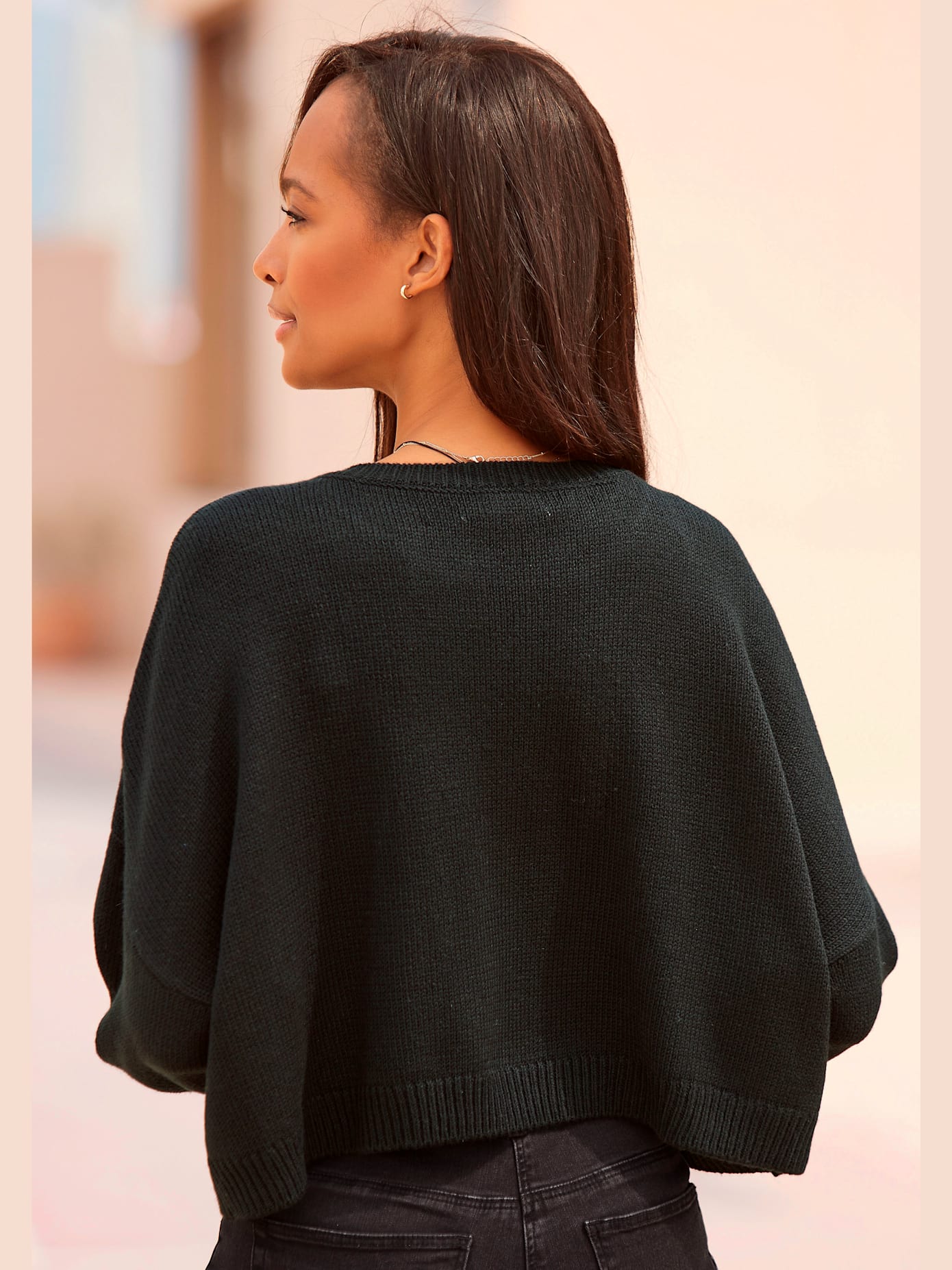 Pull à losanges encolure haute